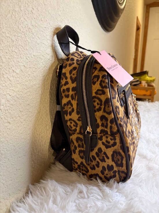 Juicy Couture Leopard Mini Backpack Brown Black NWT main image 7